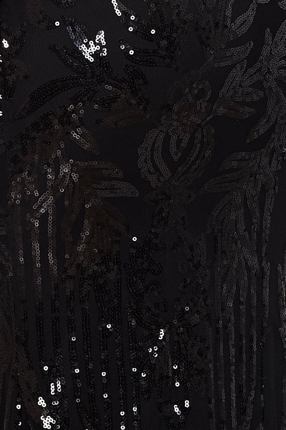 Floral Patterned Seqin Mesh Mermaid Maxi Dress