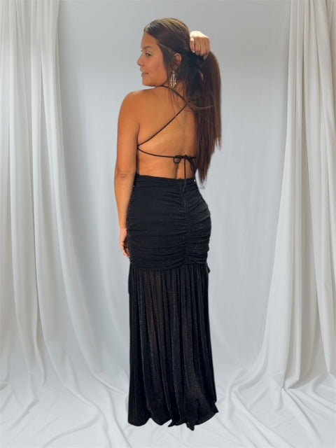 Glitter Me Sheer Maxi Prom Dress