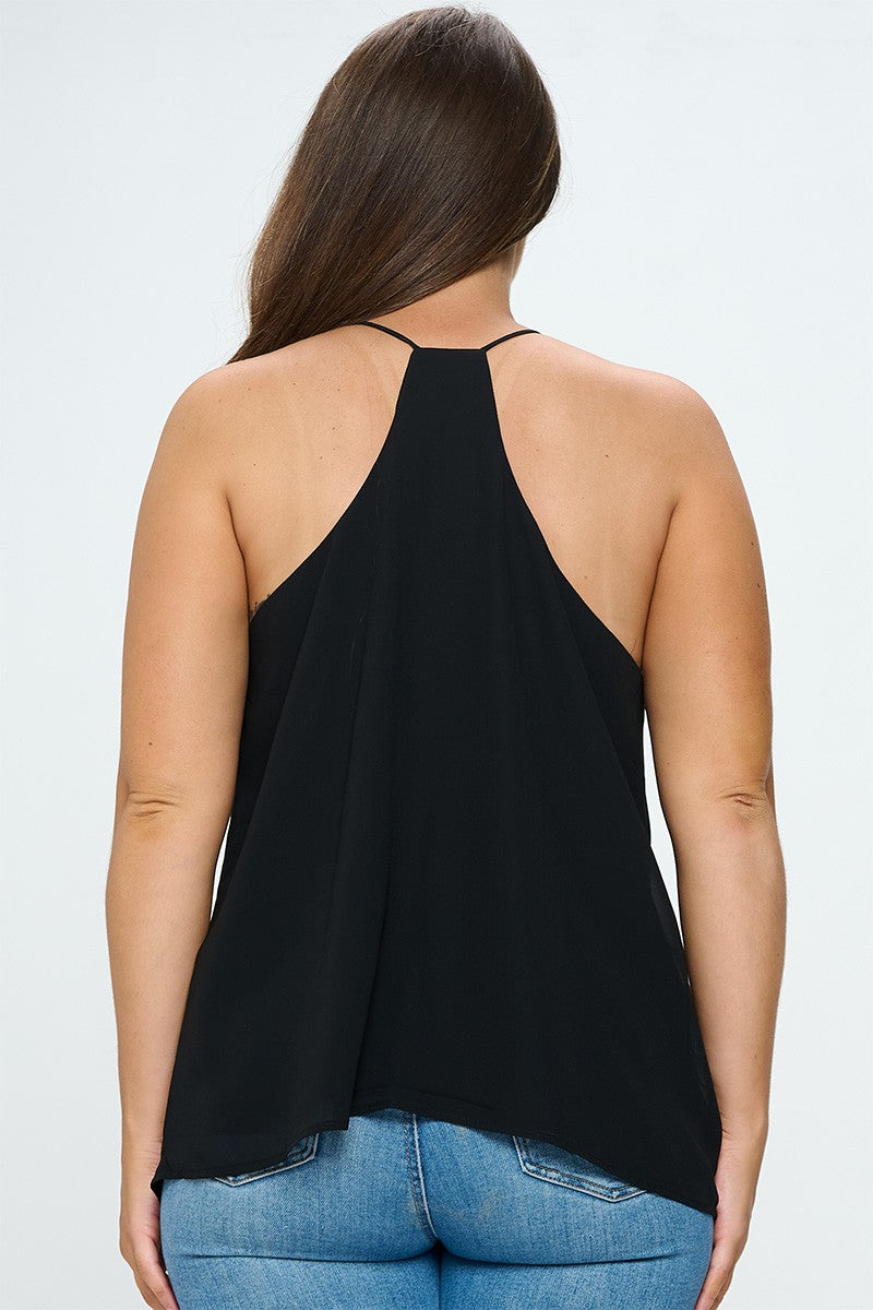 Junior Plus Relax Fit Racerback Blouse