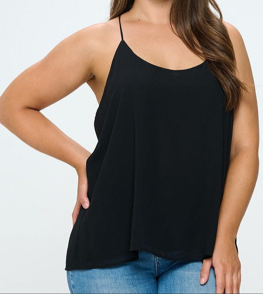 Junior Plus Relax Fit Racerback Blouse