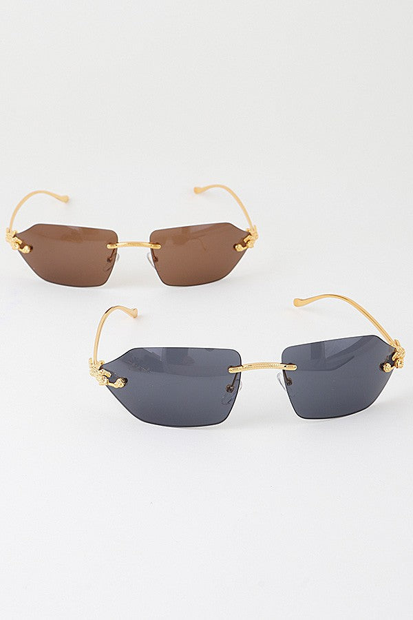 Chasing Cheetah Curved Sunglasses