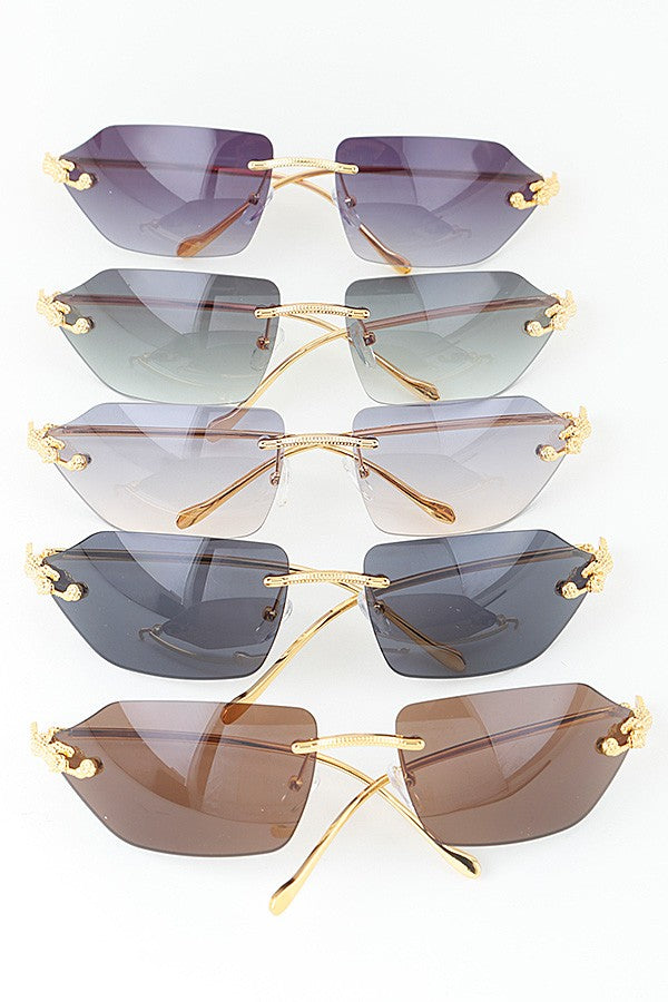 Chasing Cheetah Curved Sunglasses