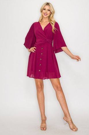 Twist Detail Mini Dress