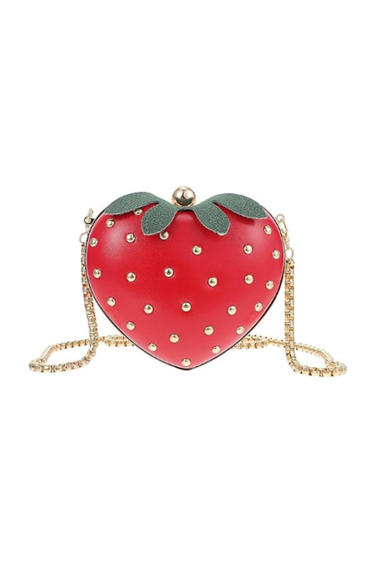 Strawberry Mini Box Clutch Bag