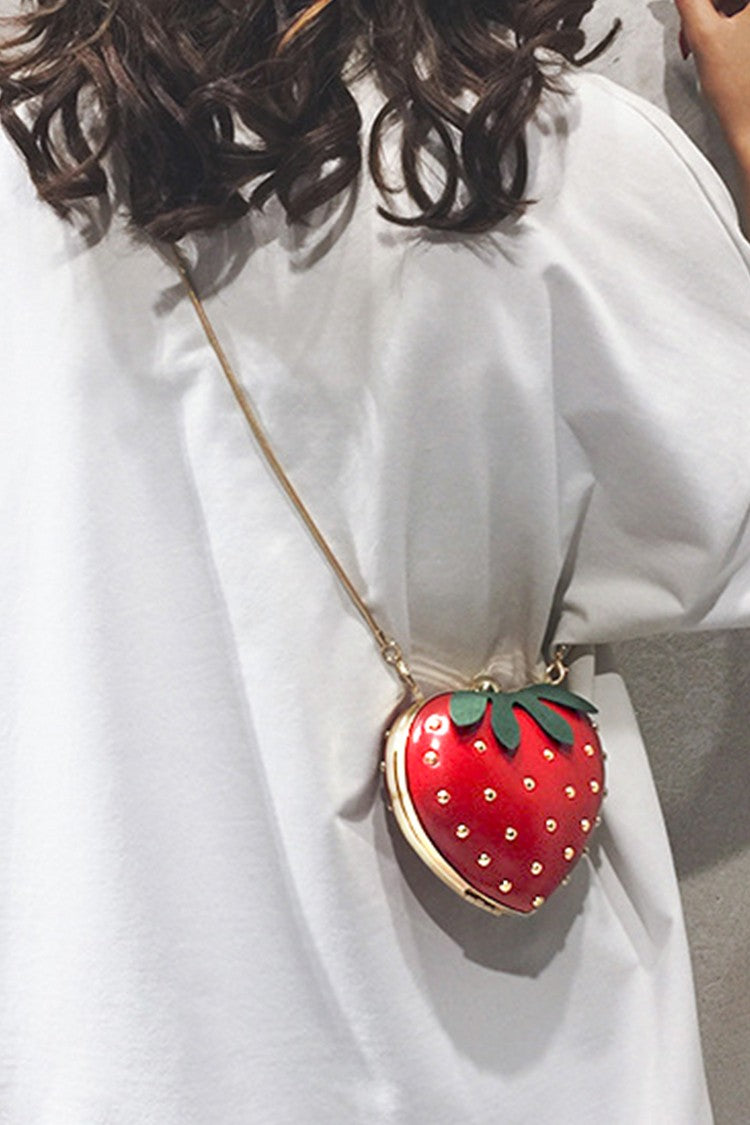 Strawberry Mini Box Clutch Bag