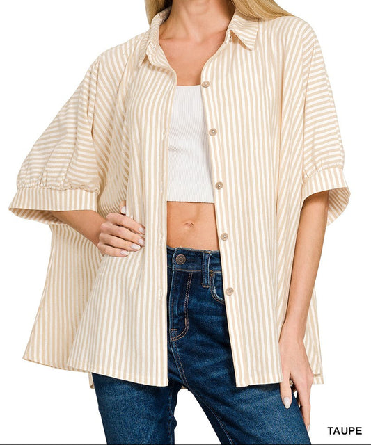 Oversized Stripe Button