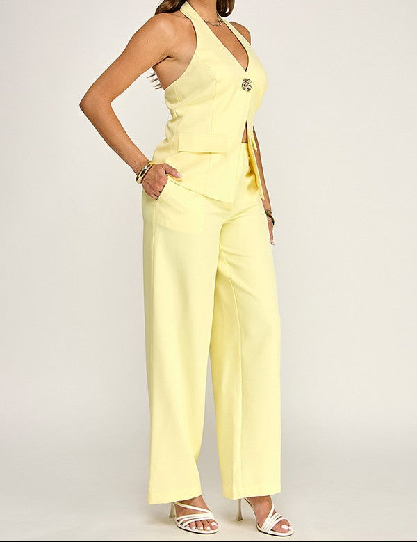 Butter Yellow pants set