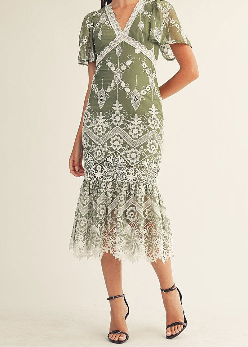 olive midi dress