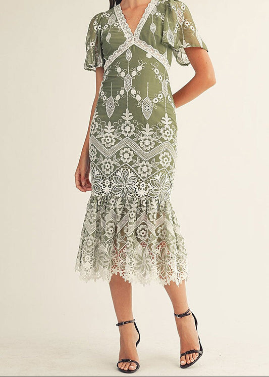 olive midi dress
